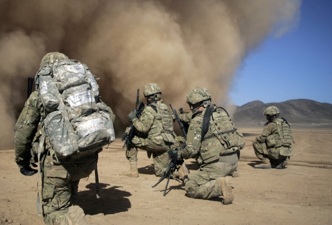 Afganistan’ın başkenti Kabilde görüntülenen ABD askerleri. 28 Ocak 2012. Fotoğraf: AP
